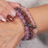 Rosewater | Silver | Firefly Glass Macrame Bracelet